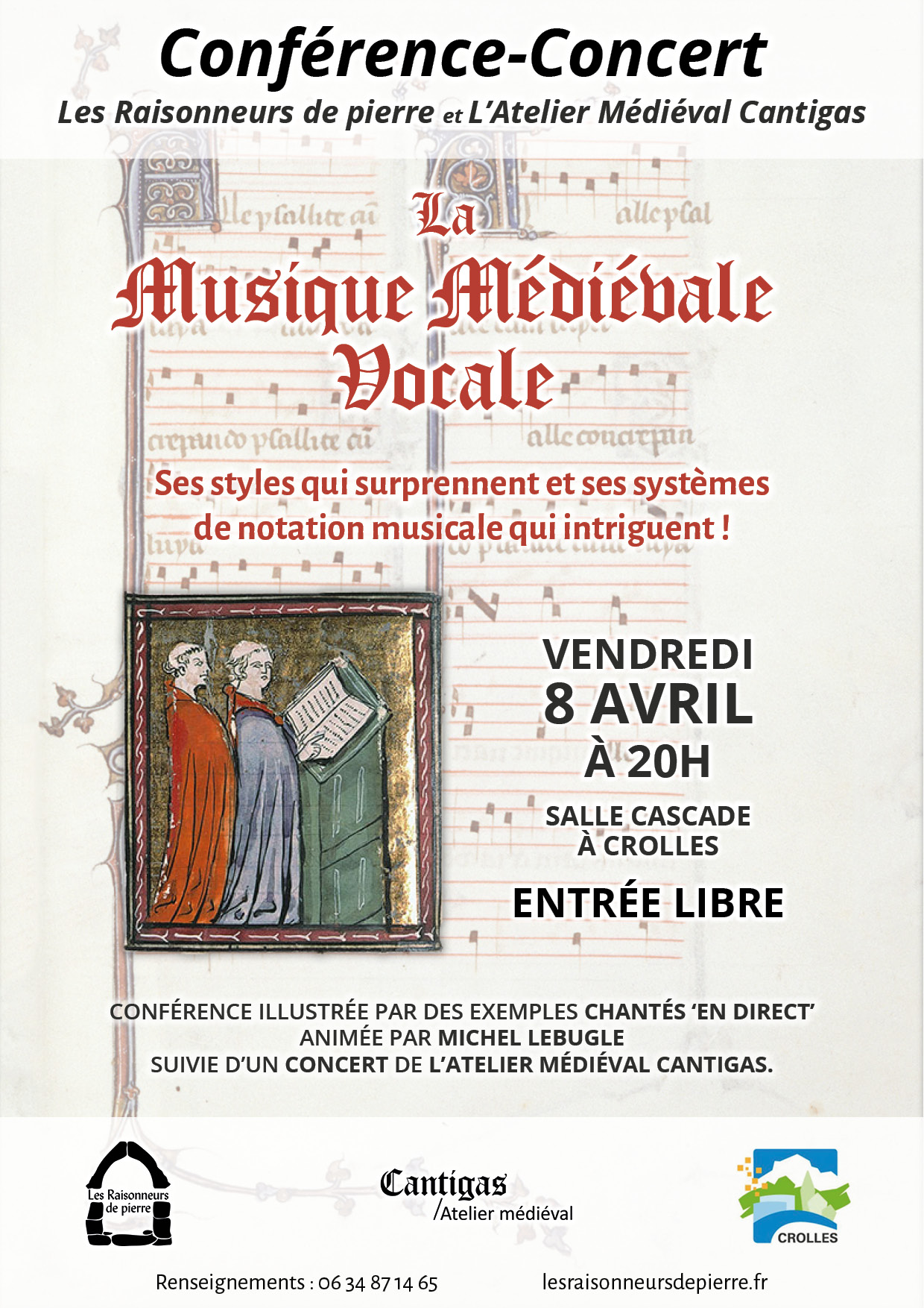 Affiche Conférence  Musique Médiévale